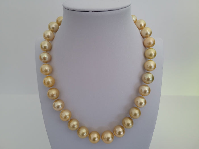 Golden Natural Color South Sea Pearl Necklaces |  The South Sea Pearl