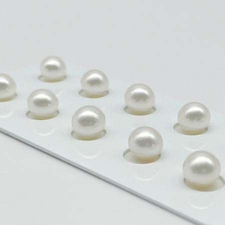 South Sea pearl Loose 9mm white button — The South Sea Pearl