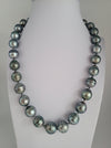 Tahiti Pearls Necklace large size 12-14 mm of Dark Natural Color |  The South Sea Pearl |  The South Sea Pearl