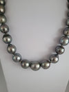 Tahiti Pearl necklace 12-14 mm Dark Grey Color and High Luster |  The South Sea Pearl |  The South Sea Pearl