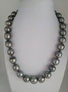 Tahiti Pearl necklace 12-14 mm Dark Grey Color and High Luster |  The South Sea Pearl |  The South Sea Pearl