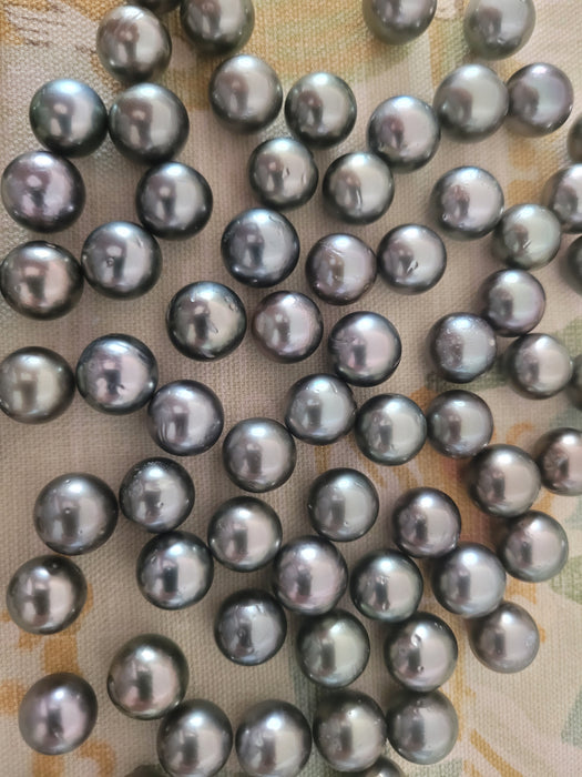 Perles de Tahiti en vrac 11-12 mm qualité AA rondes et semi-rondes