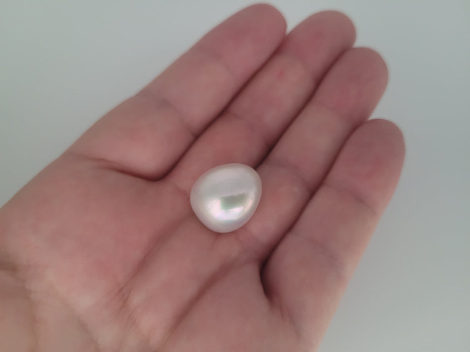 13-16 mm Perle naturelle, perle d'eau douce blanche, perle non percée, perle  de grande taille, perles lâches, imperfection sur la peau, PB1359 -   France