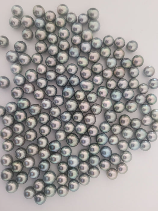 Perles de Tahiti en vrac 10 mm qualité AA rondes/demi-rondes et lustre élevé