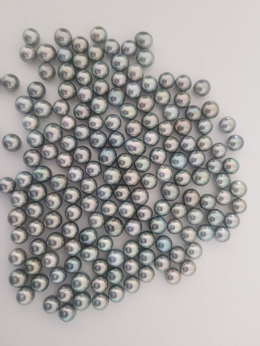 Perles de Tahiti en vrac 10 mm qualité AA rondes/demi-rondes et lustre élevé