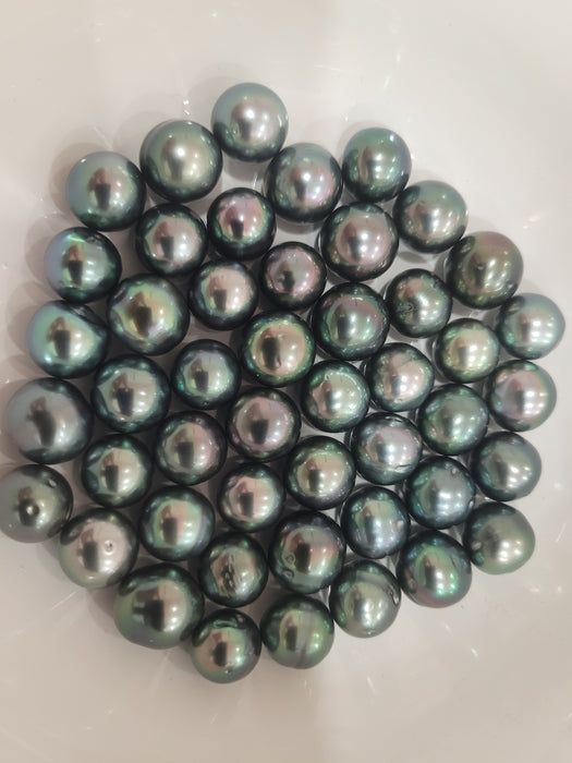 Tahiti Loose Pearls AAA Dark Green Natural Color with Very High Luster