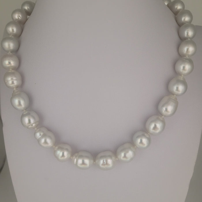 South Sea Pearls 10-12 mm Very High Luster 18K Solid Gold Claps