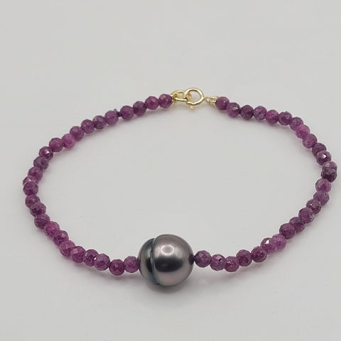 Dark Tahitian cultured pearl bracelet in 18K Gold (Pinctada margaritifera) — The South Sea Pearl