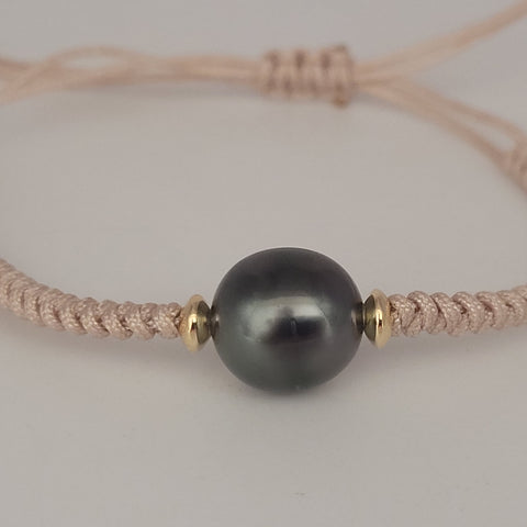 Dark Tahitian cultured pearl bracelet 11mm in 18K Gold (Pinctada margaritifera) — The South Sea Pearl