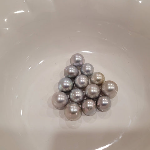 Loose dark Tahitian cultured pearls 10-11mm in .925 sterling silver (Pinctada margaritifera) — The South Sea Pearl