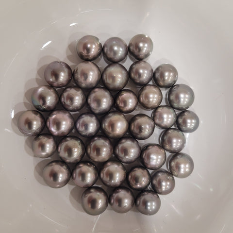 Loose dark Tahitian cultured pearls 10-11mm in .925 sterling silver (Pinctada margaritifera) — The South Sea Pearl