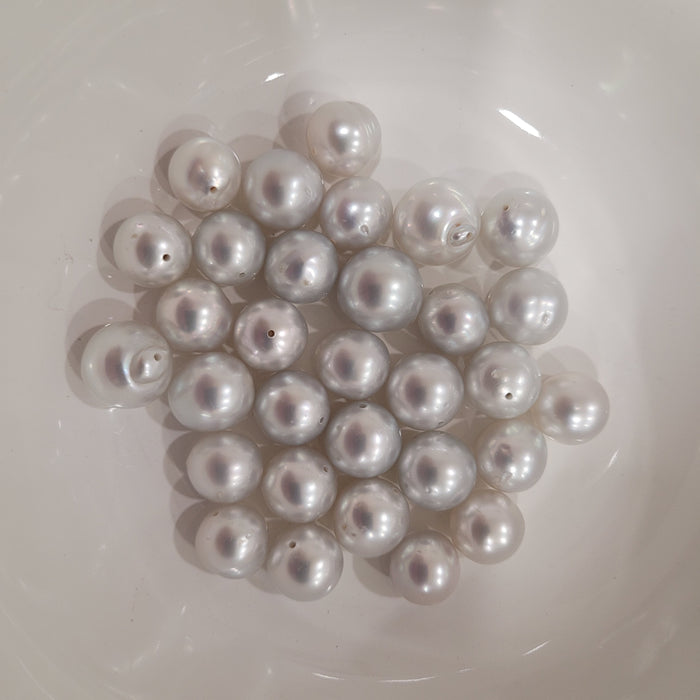 South Sea Pearls 10-11 mm High Luster Semi-round Grade 1