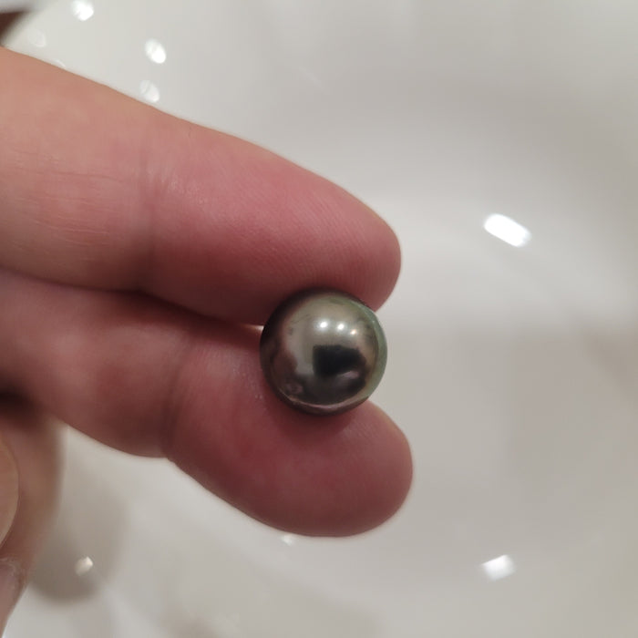 Tahiti Pearl 12 mm Round Peacok Color, High Luster