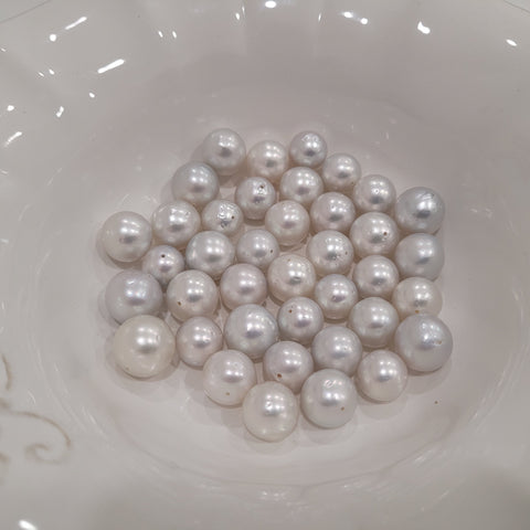 White South Sea Pearls 10-12 mm round High Luster