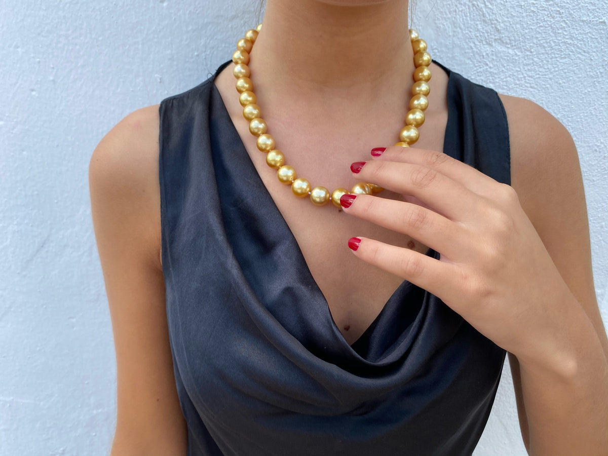 South Sea Golden Pearls: Necklaces, Earrings, Rings