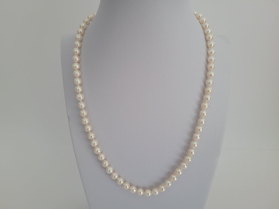 Cultured Pearls Necklace 6.5-7  mm AAA White Color