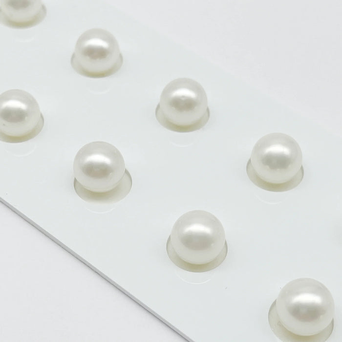 White South Sea Pearls Round 8-9 mm pairs loose -  The South Sea Pearl