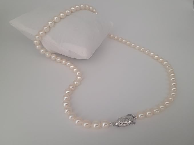 Cultured Pearls Necklace 6.5-7  mm AAA White Color