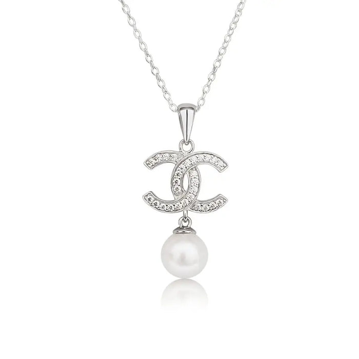 Akoya Cultured Pearl Pendant Necklace in Silver 925 |  The South Sea Pearl |  The South Sea Pearl
