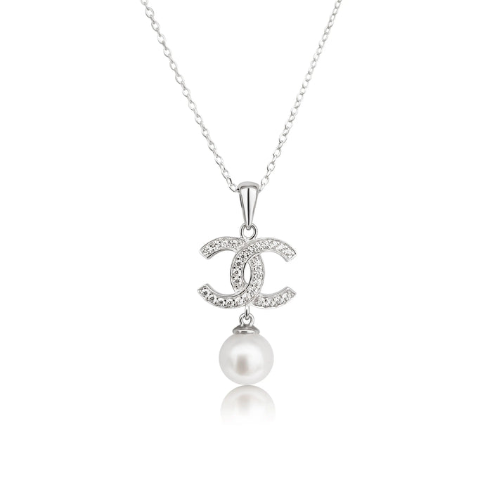Akoya Cultured Pearl Pendant Necklace in Silver 925 |  The South Sea Pearl |  The South Sea Pearl