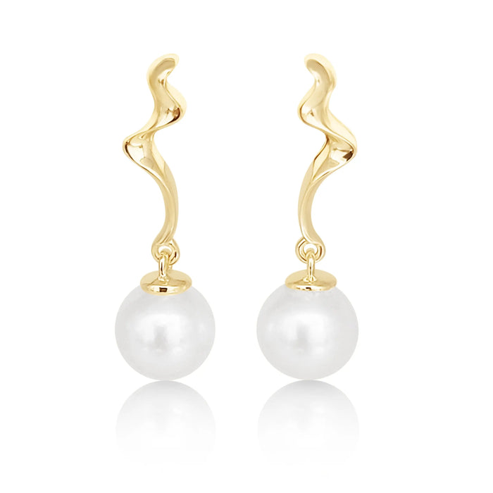 Akoya Cultured Pearl earrings 8-8.5 mm | The South Sea Pearl |  The South Sea Pearl