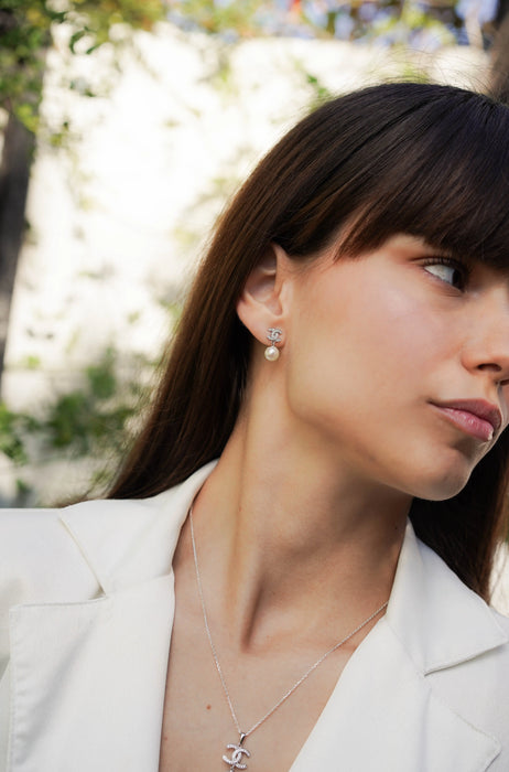 Akoya Cultured Pearl earrings in Silver 925 |  The South Sea Pearl |  The South Sea Pearl