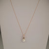 Akoya Cultured Pearl, Diamond, Green Amethyst, 18K Rose Gold necklace |  The South Sea Pearl |  The South Sea Pearl