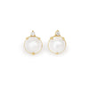 Australian Mabe Pearls Earrings in 18K Gold and Diamonds |  The South Sea Pearl |  The South Sea Pearl