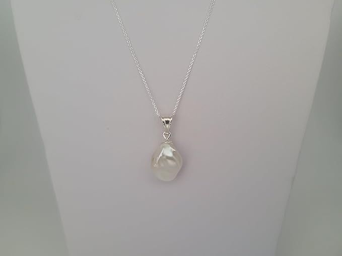 Baroque Cultured Pearl 11-12 mm AAA White Color Pendant