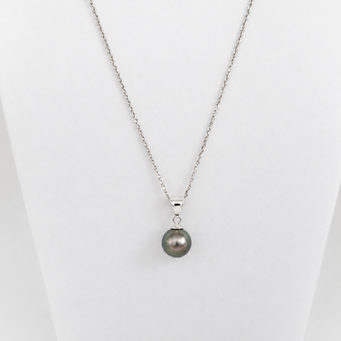 Tahiti Pearl 9-10 mm Pendant in Silver 925