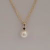 Cultured Pearl 8 mm AAA 9K Gold Sapphire Precious Stone | The South Sea Pearl |  The South Sea Pearl