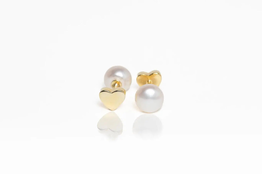 Cultured Pearl Earrings 7.5-8 mm AAA Reversible | The South Sea Pearl |  The South Sea Pearl