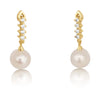Cultured Pearl Earrings 7.5-8 mm Silver 925 Gold Plated | The South Sea Pearl |  The South Sea Pearl