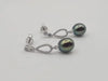 Cultured Pearl Tear-Drop 8 mm Black Color AAA 925 Silver Earrings | The South Sea Pearl |  The South Sea Pearl