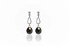 Cultured Pearl Tear-Drop 8 mm Black Color AAA 925 Silver Earrings | The South Sea Pearl |  The South Sea Pearl