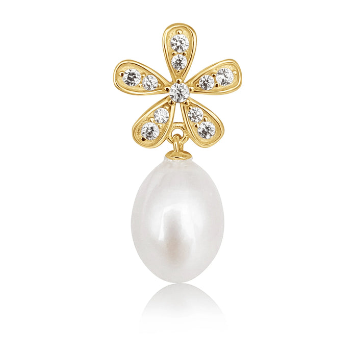 Cultured Pearls AAA Ttear-Drop 8-8.5 mm Silver 925 | The South Sea Pearl |  The South Sea Pearl