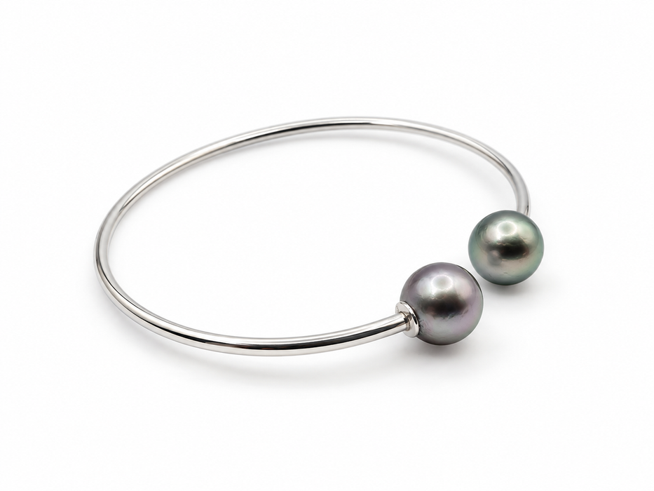 Pulsera de Perlas de Tahití 9-10 mm AAA Redonda Forma y Alto Lustre