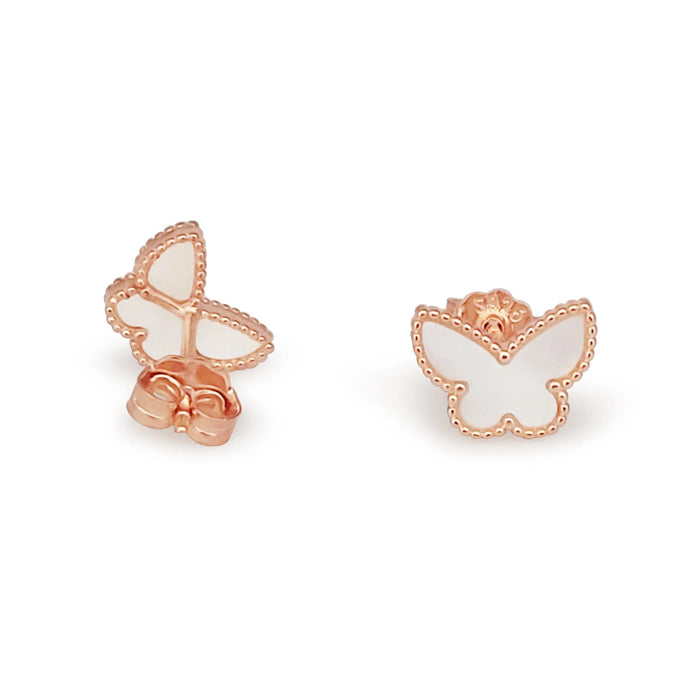 Earrings of Mother of Pearl and Silver 925 Rose Gold Plated | The South Sea Pearl |  The South Sea Pearl