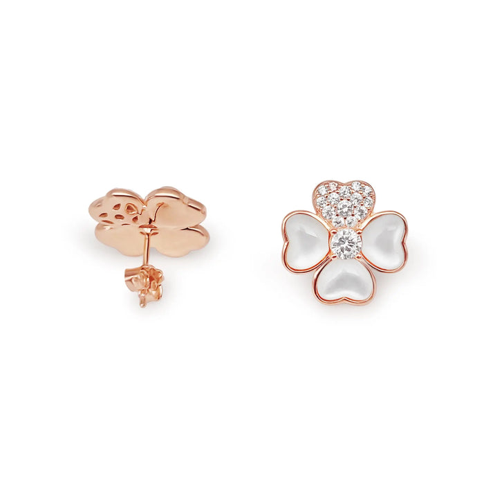 Earrings of Mother of Pearl in Silver 925 Rose Gold Plated | The South Sea Pearl |  The South Sea Pearl