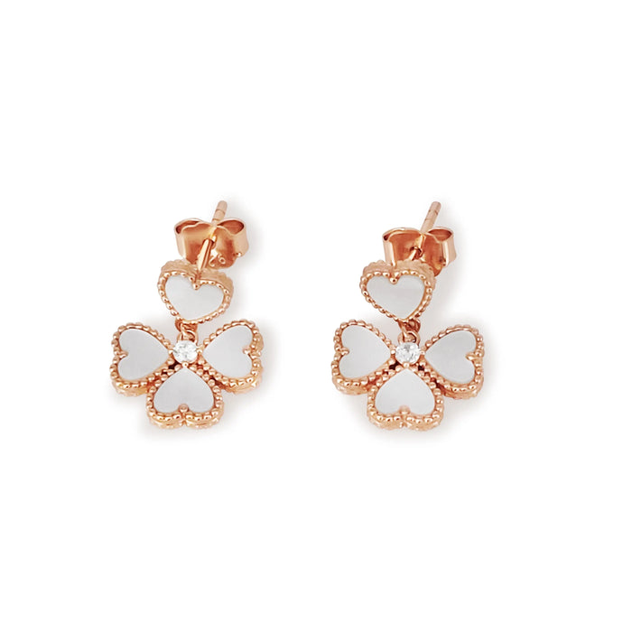 Earrings of Mother of Pearl in Silver 925 Rose Gold Plated | The South Sea Pearl |  The South Sea Pearl