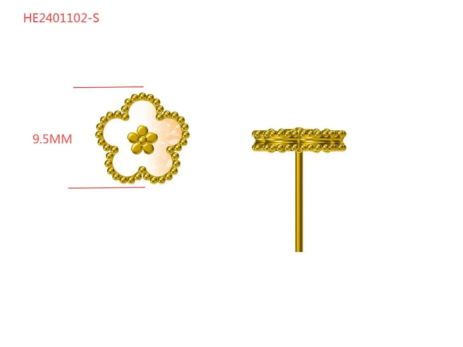 Earrings of Mother of Pearls and Silver 925 Rose Gold Plated | The South Sea Pearl |  The South Sea Pearl