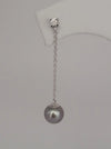 Earrings of Tahiti Pearls AAA, Diamonds 0.20 Carats, White Solid Gold 18K | The South Sea Pearl |  The South Sea Pearl