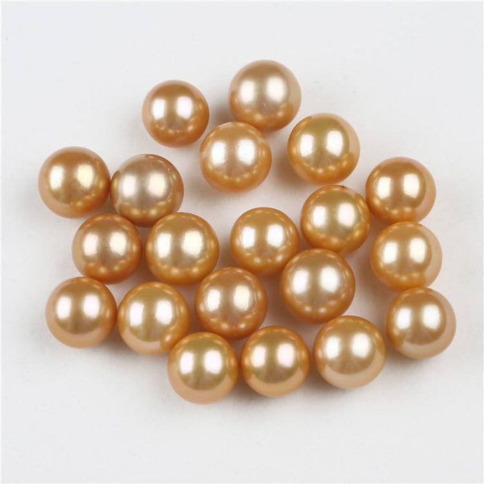 Golden Color 12-13 mm Round Edison Pearls