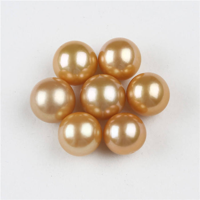 Golden Color 12-13 mm Round Edison Pearls