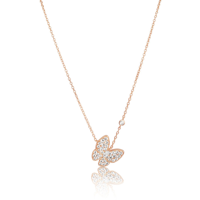Pendant Necklace made in Gold Plated Silver and Zircon Stones | The South Sea Pearl |  The South Sea Pearl