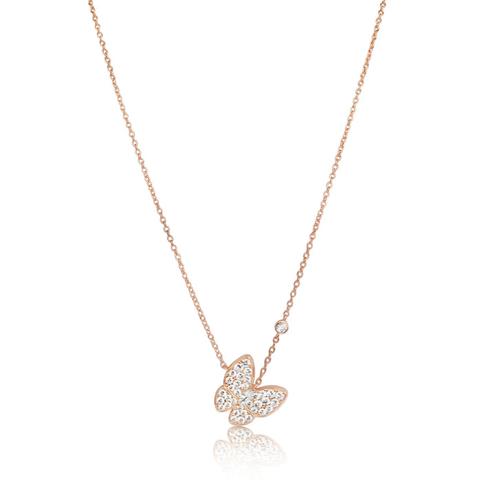 Pendant Necklace made in Gold Plated Silver and Zircon Stones | The South Sea Pearl |  The South Sea Pearl