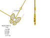 Pendant Necklace made in Gold Plated Silver and Zircon Stones | The South Sea Pearl |  The South Sea Pearl