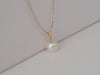 Pendant Necklace of a White South Sea Pearl AAA, Diamond and 18K Yellow Gold | The South Sea Pearl |  The South Sea Pearl