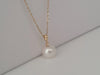 Pendant Necklace of a White South Sea Pearl AAA, Diamond and 18K Yellow Gold | The South Sea Pearl |  The South Sea Pearl