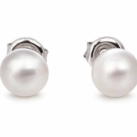 Mabe cultured pearl earrings 8-9mm in .925 sterling silver (Pinctada maxima) — The South Sea Pearl